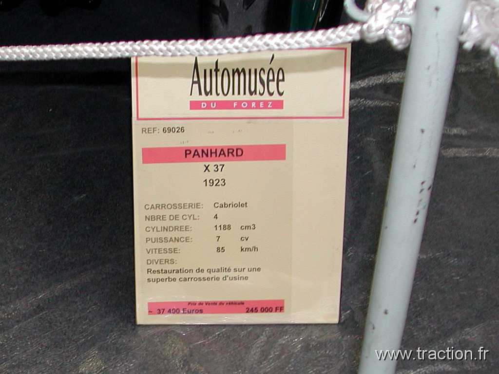 2002-10-27 Lyon 013.jpg - 27/10/2002 - 69000 LYON24me Salon POQU'AUTO - Hall 02PANHARD X37 - 1923